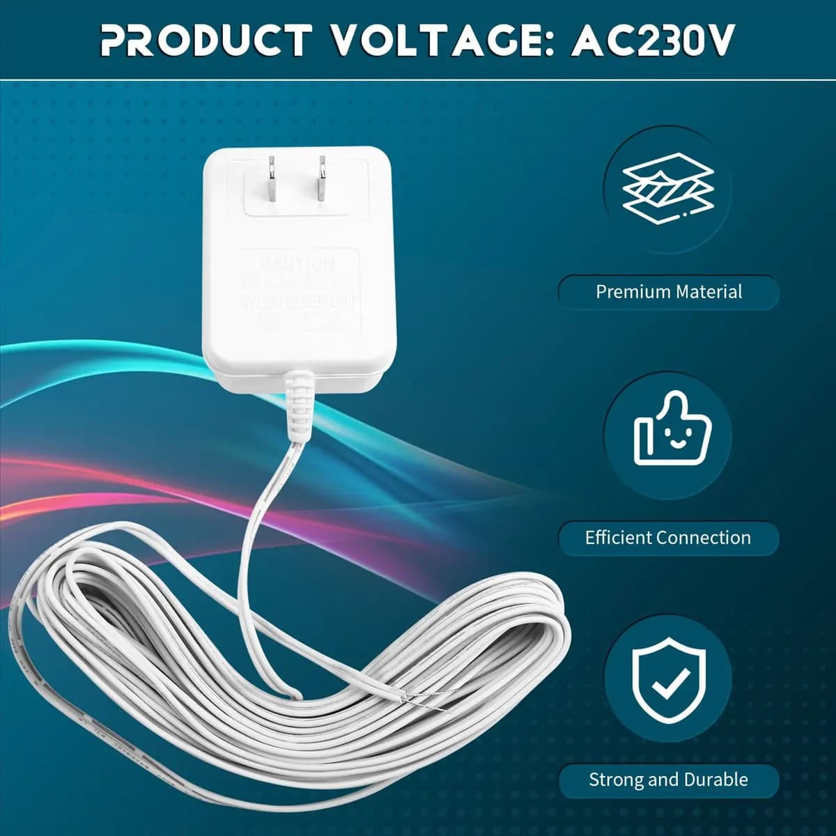 ABGN 24V Doorbell Transformer Adapter for Video Doorbells, Enhanced Performance & Easy Installation US PLUG