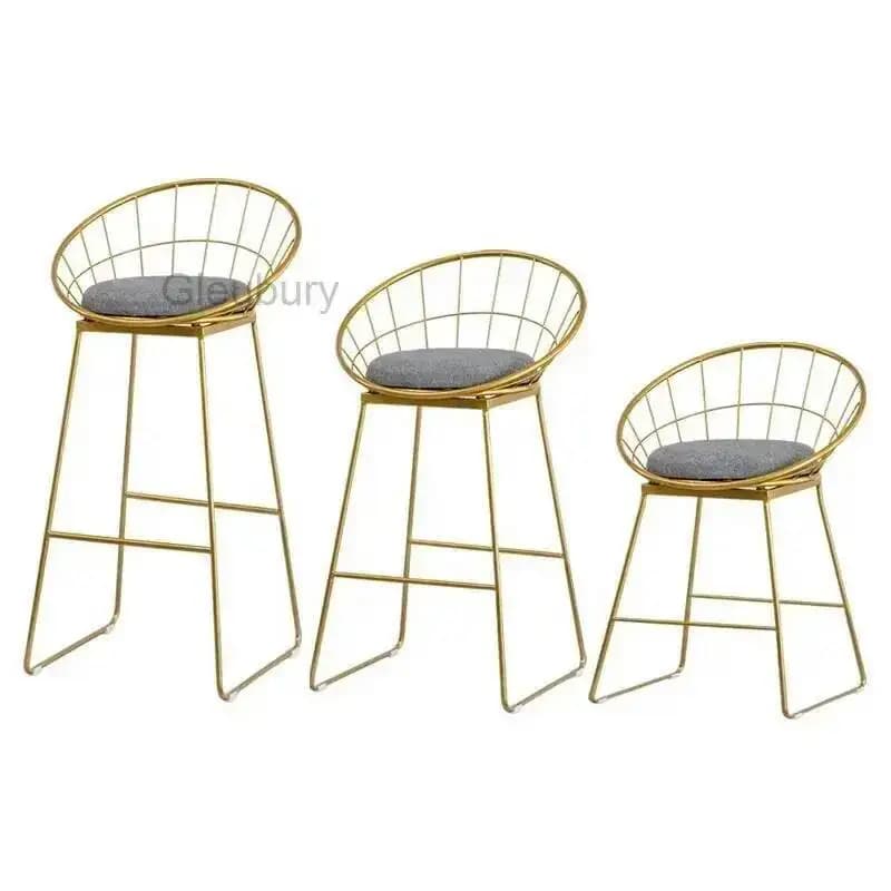 Sgabelli da Bar di Lusso Dorati per Balcone, Scrivanie, Sedie da Pranzo di Design, Sedie da Gaming Confortevoli, Taburete Alto, Mobili da Salone