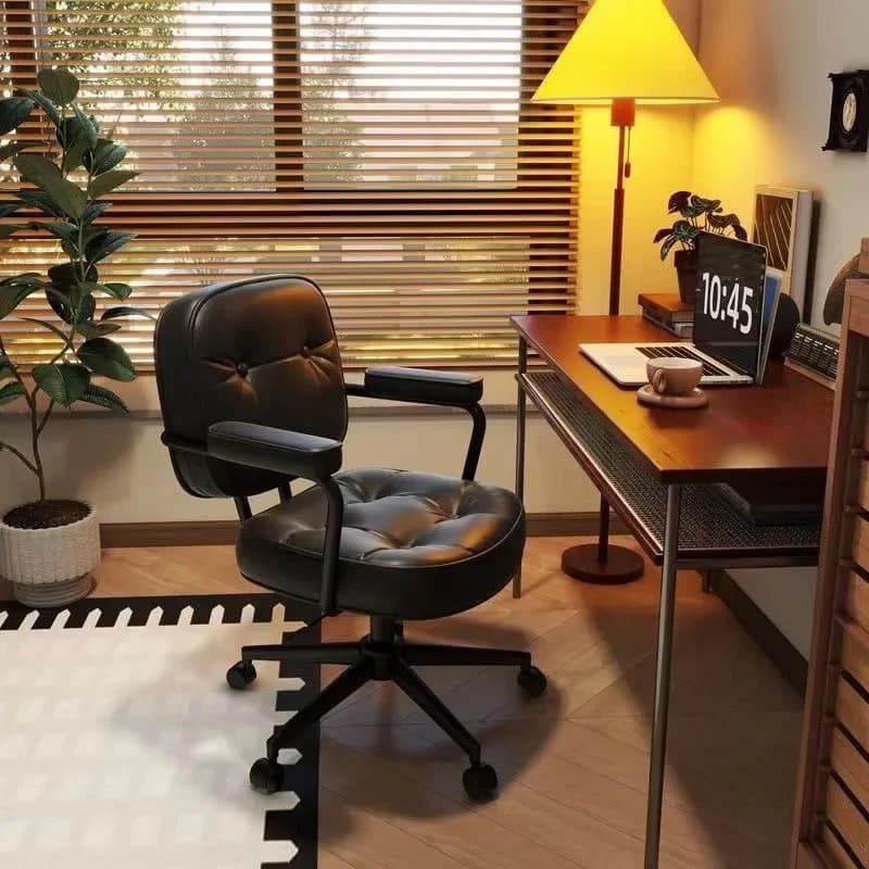 Sedia Ergonomica da Ufficio per Casa, Lussuosa Sedia da Scrivania Regolabile in Altezza con Supporto Lombare, Poltrona Direzionale Ergonomica