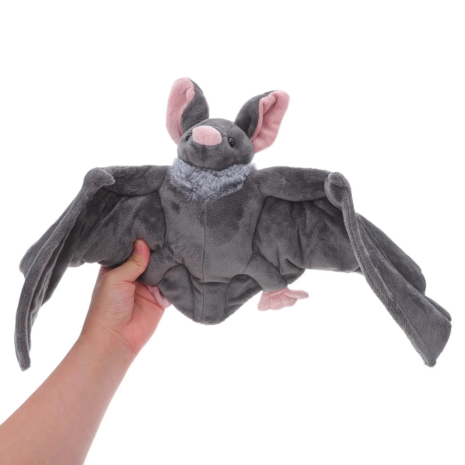 Peluche a Forma di Pipistrello per Halloween, Morbido e Realistico, per Decorazioni di Halloween, Interni, Vetrine, Feste e Atmosfera Spettrale