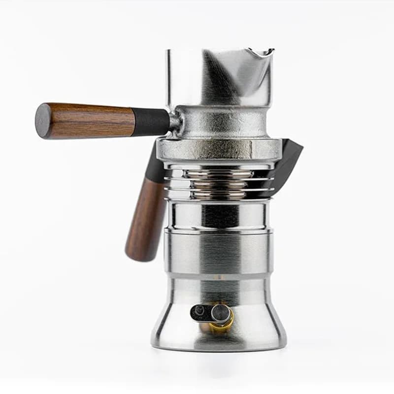 Stainless Steel Italian Espresso Steam Moka Pot, 9 Bar High-Pressure Moka Pot Artistic Coffee Preparation