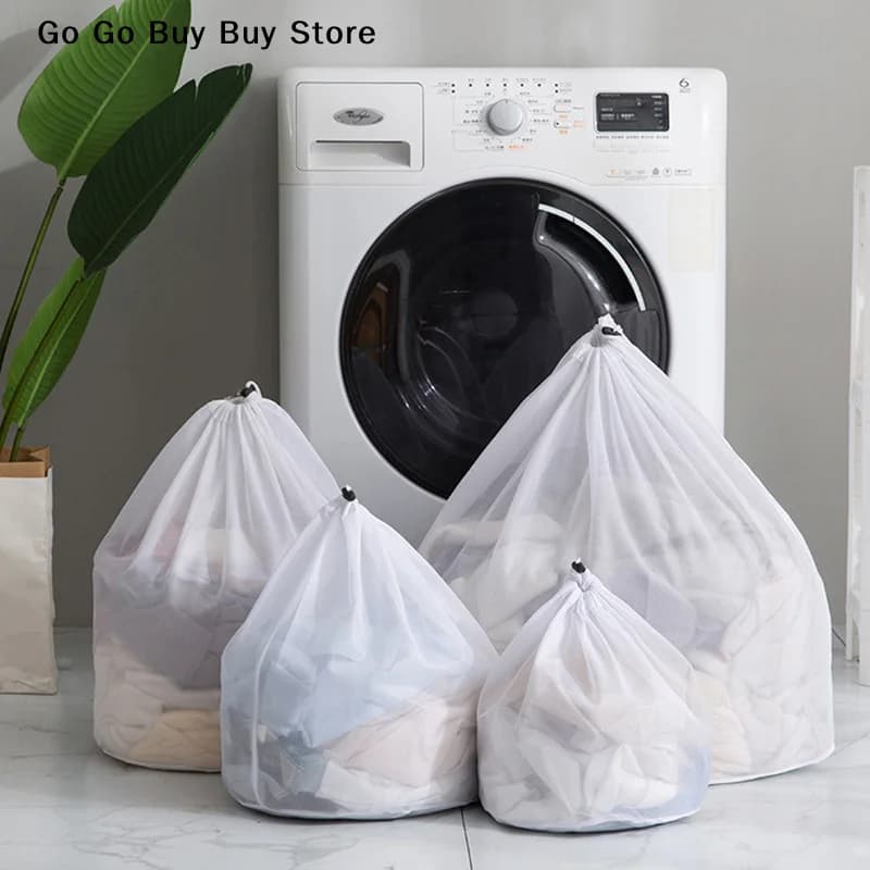 4 Sizes Large Washing Laundry Bag Mesh Organizer Net Dirty Bra Socks Underwear Shoe Storag Wash Machine Cover Clothes