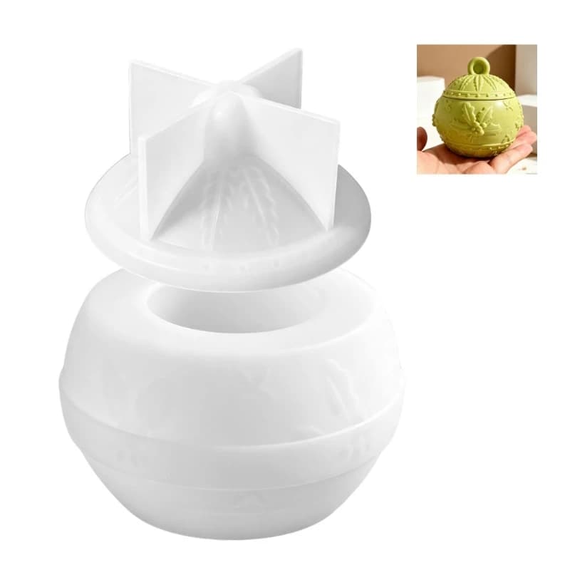 U4LF Cup Shaped Silicone Casting Mold with Embossed Relief Design for Decorative Resin, Wax, Plaster and Epoxy Handmade Craft