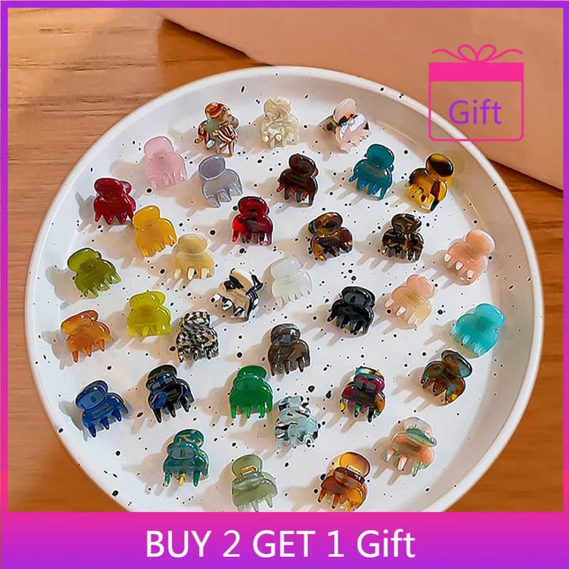 Mini artiglio per capelli coreano 1,7 cm Fermaglio per capelli lato superiore per frangia d'aria Styling Simpatico impugnatura per capelli in miniatura