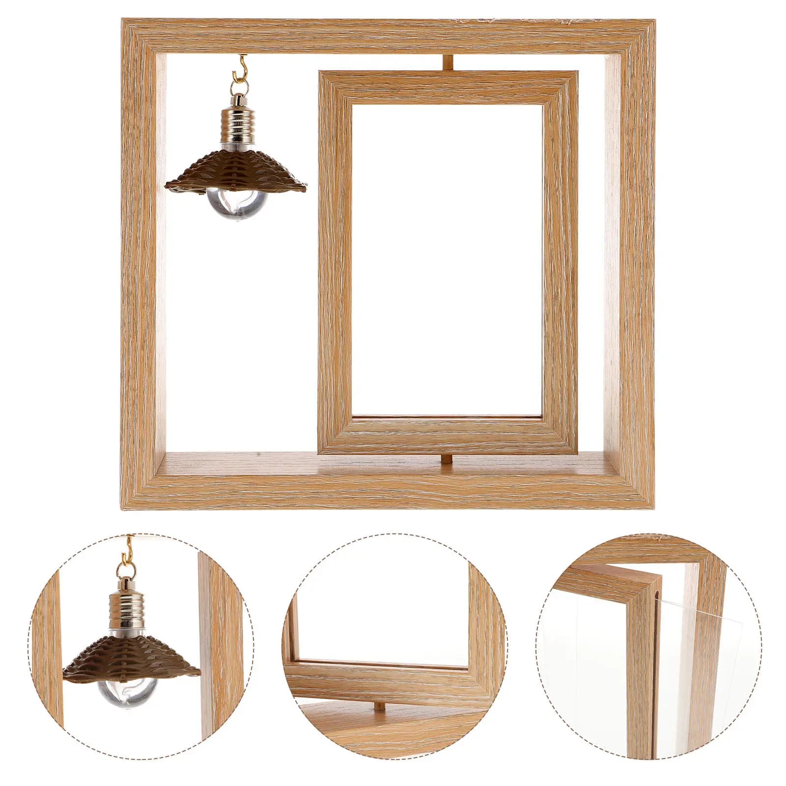 Set of Double Sided Rotating Frames, Creative Gift for Friends and Family, Photo Frame for Home Furniture