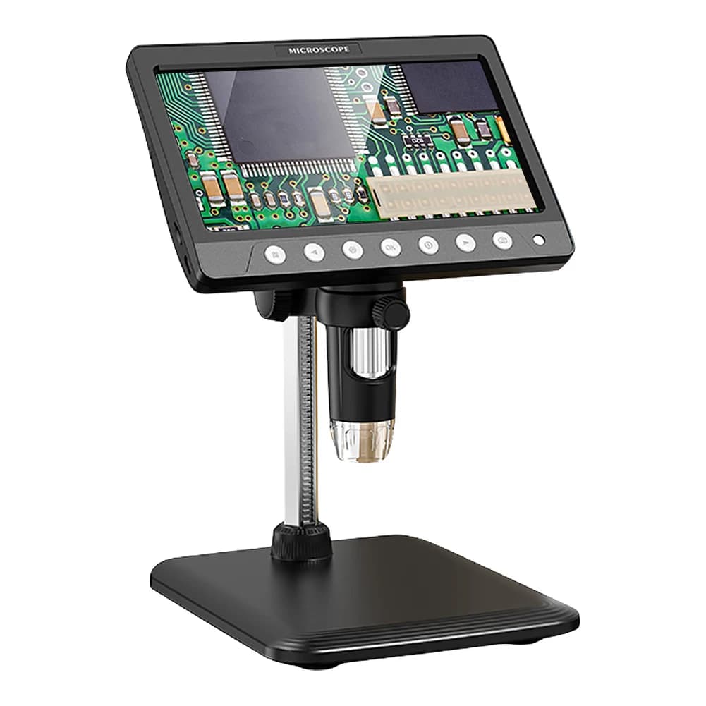 Microscopio digitale con schermo IPS da 7 pollici 8LED Regola la luce Lente d'ingrandimento digitale portatile portatile Endoscopio elettronico con ingrandimento HD