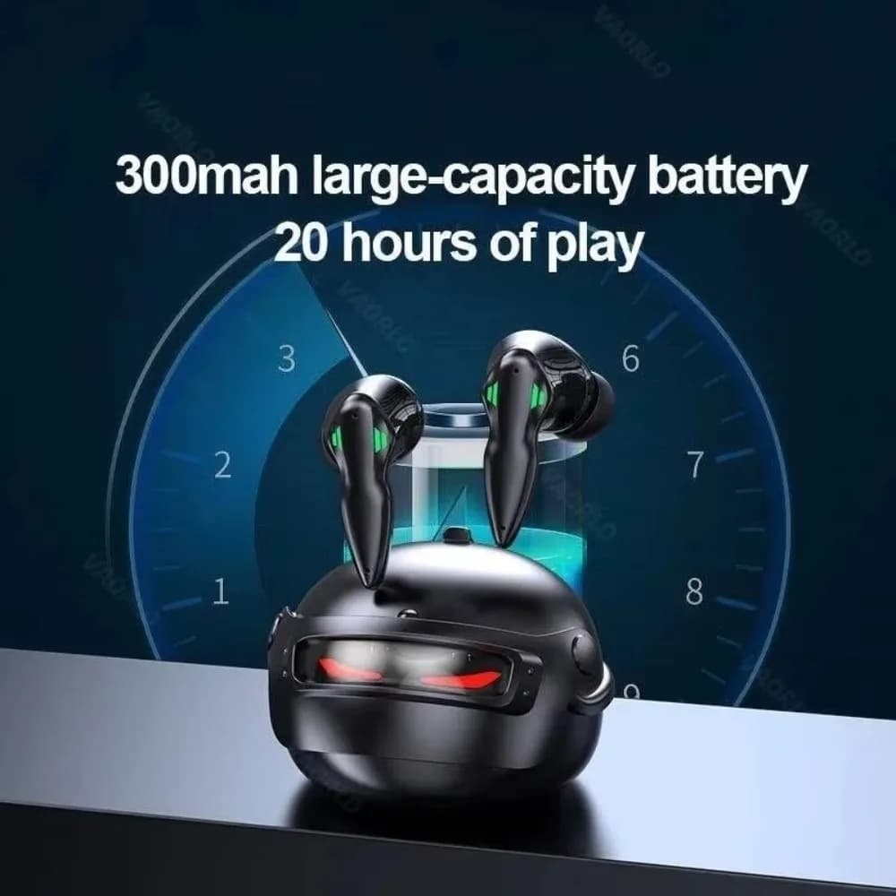 Low Latency Wireless Earbuds Helmet Style 24H Playtime Gaming Headset Intelligent Noise Reduction Noise Cancelling