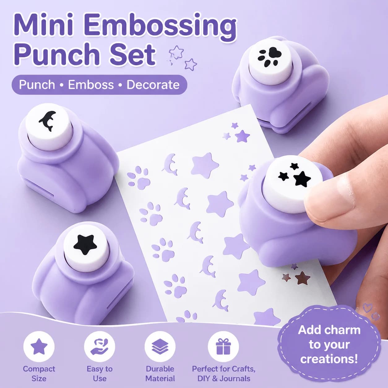 Mini Pattern Paper Puncher Small DIY Craft Decorative Hole Punch for Journal Scrapbooking Notebook Planner Stationery Supplies