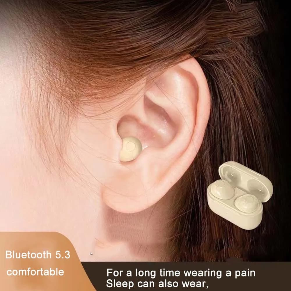 Mini Auriculares Bluetooth Auricolare invisibile Cuffie per dormire Auricolari per dormire wireless Riduzione del rumore con scatola di ricarica per microfono