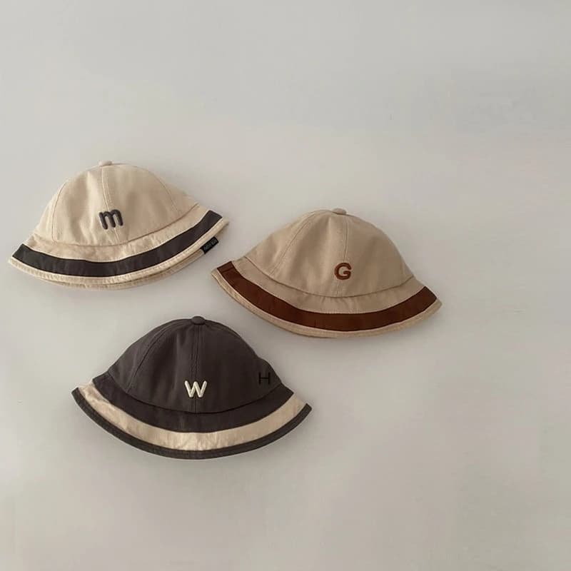 Cappello coreano per bambini, traspirante e antivento, primavera autunno, nuovo modello alla moda con lettere, per bambini e bambine, cappello da pescatore per bambini con protezione solare