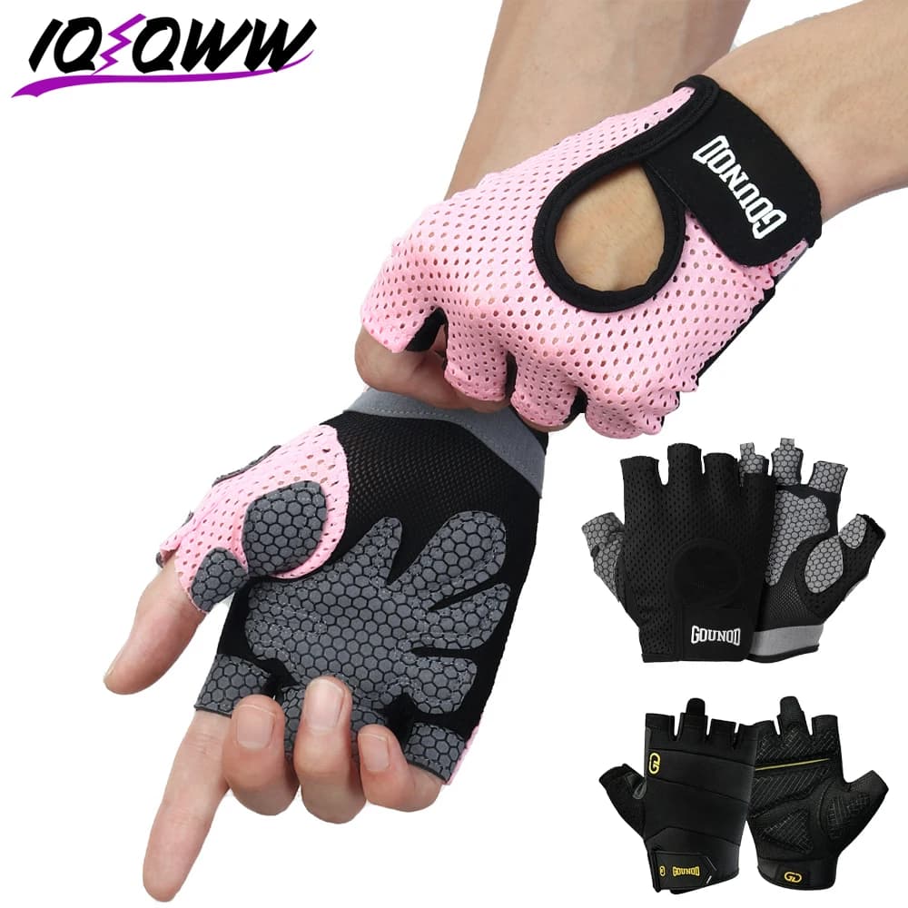 1 pair of premium weight lifting gloves for men and women, non-slip toe gym gloves for exercises, training, fitness and cycling