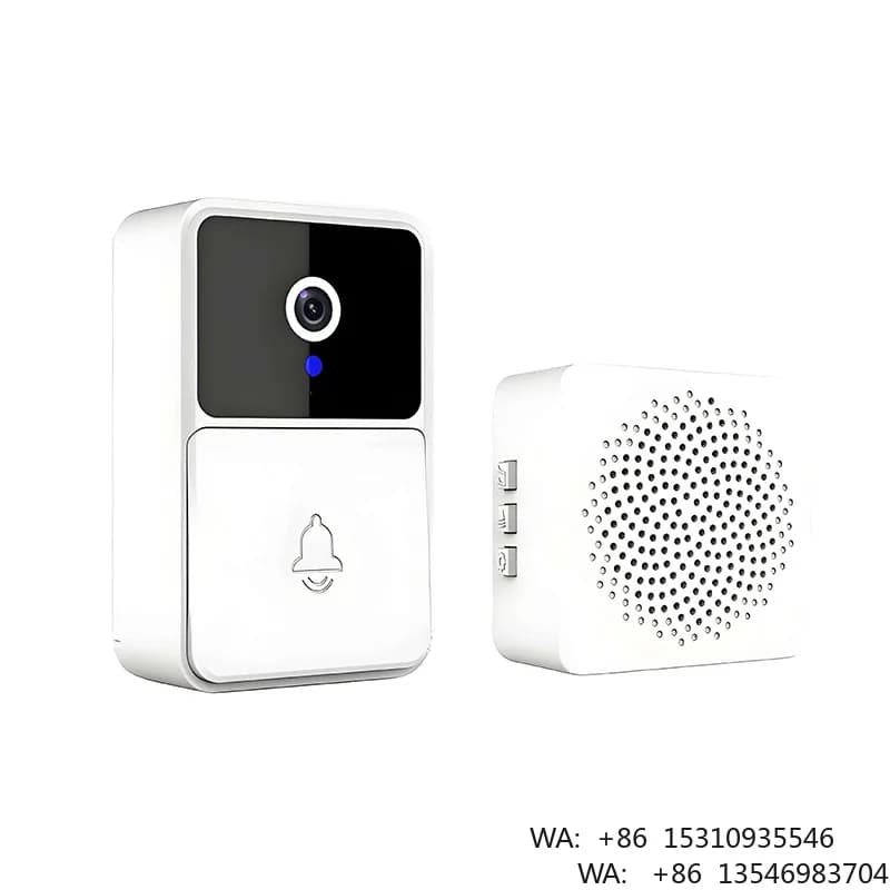Campanello Intelligente Wireless WiFi con Telecamera Esterna 480P, Visione Notturna e Controllo tramite App