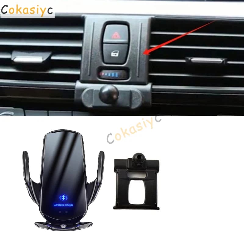 Caricatore wireless a ricarica rapida da 15W con supporto per telefono da auto a serraggio automatico per BMW 318 320i 328 330i F30 F31 dal 2013 al 2019