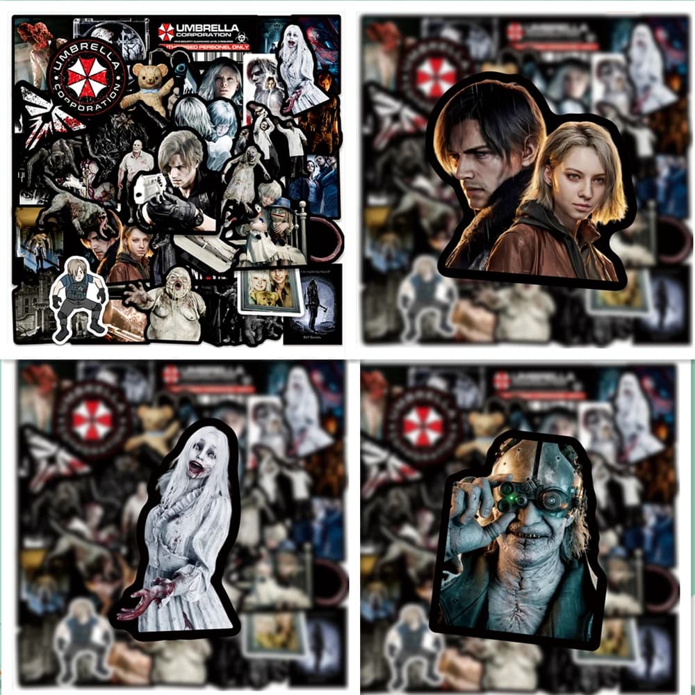 50 Pcs Resident Evil Requiem Stickers Halloween Decoration, DIY Supplies, Game Merchandise, Notebook Decals, Fun Accessories
