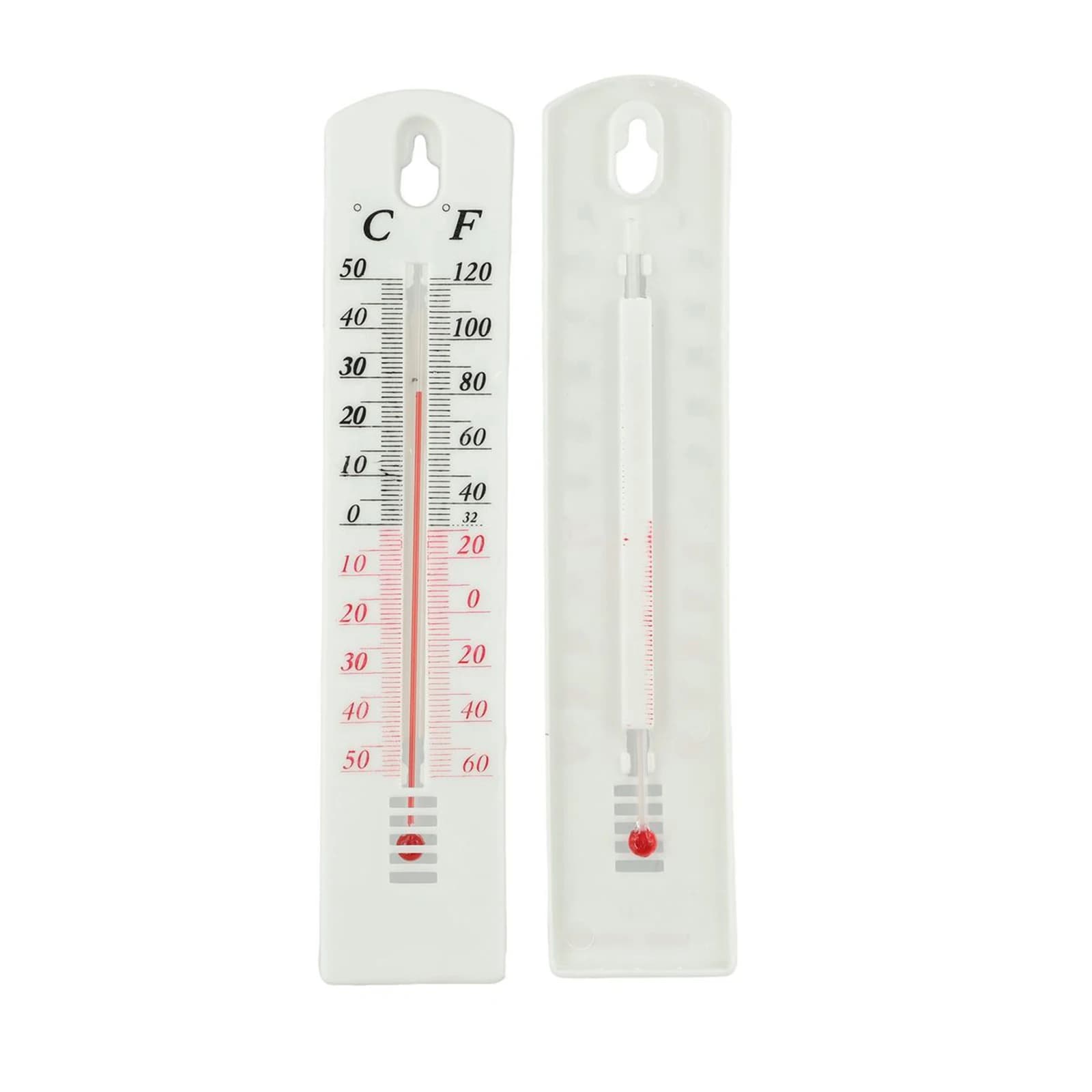 2 Pcs Thermometer Hot Sale Size 196mm X 43mm Approx Accuracy Best Price Fahrenheit: -60° To 120° Celsius: -50° To 50°