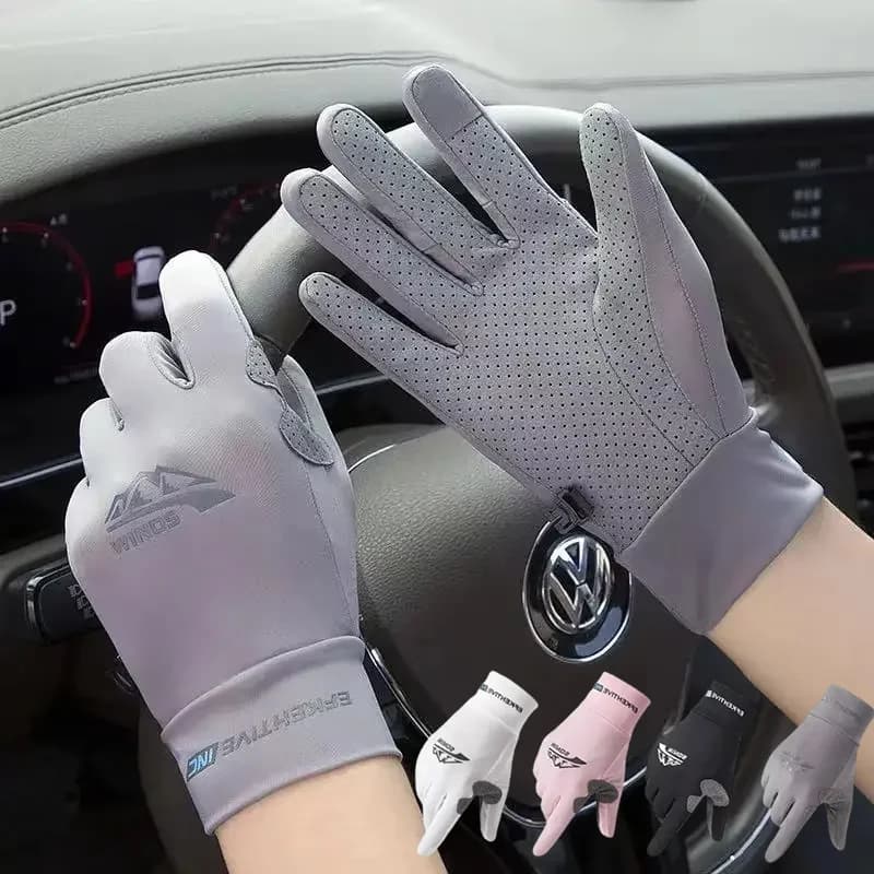 Frozen Silk Gloves Lightweight and breathable Cycling Gloves Anti-slip Gloves with Solar Protection Full fingers Gloves Fishing and Outdoor Guide Gloves