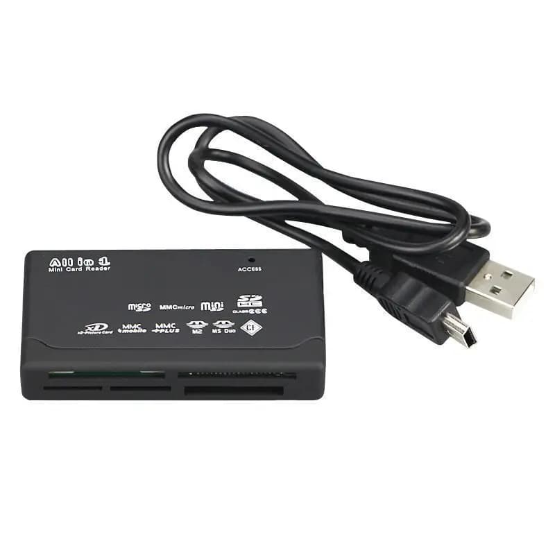 Lettore di schede di memoria USB All in one lettore di schede con scatola password a sei porte adattatore per lettore di slot per schede 6 per scheda TF/CF/SD MMC MS XD