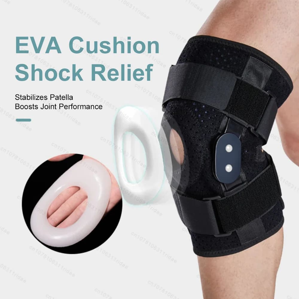 1 Pezzo - Ginocchiera Regolabile a Compressione, Protezione per Ginocchio con Rotula Aperta, Fascia Stabilizzatrice per Sollievo dal Dolore Articolare, Supporto per Ginocchio