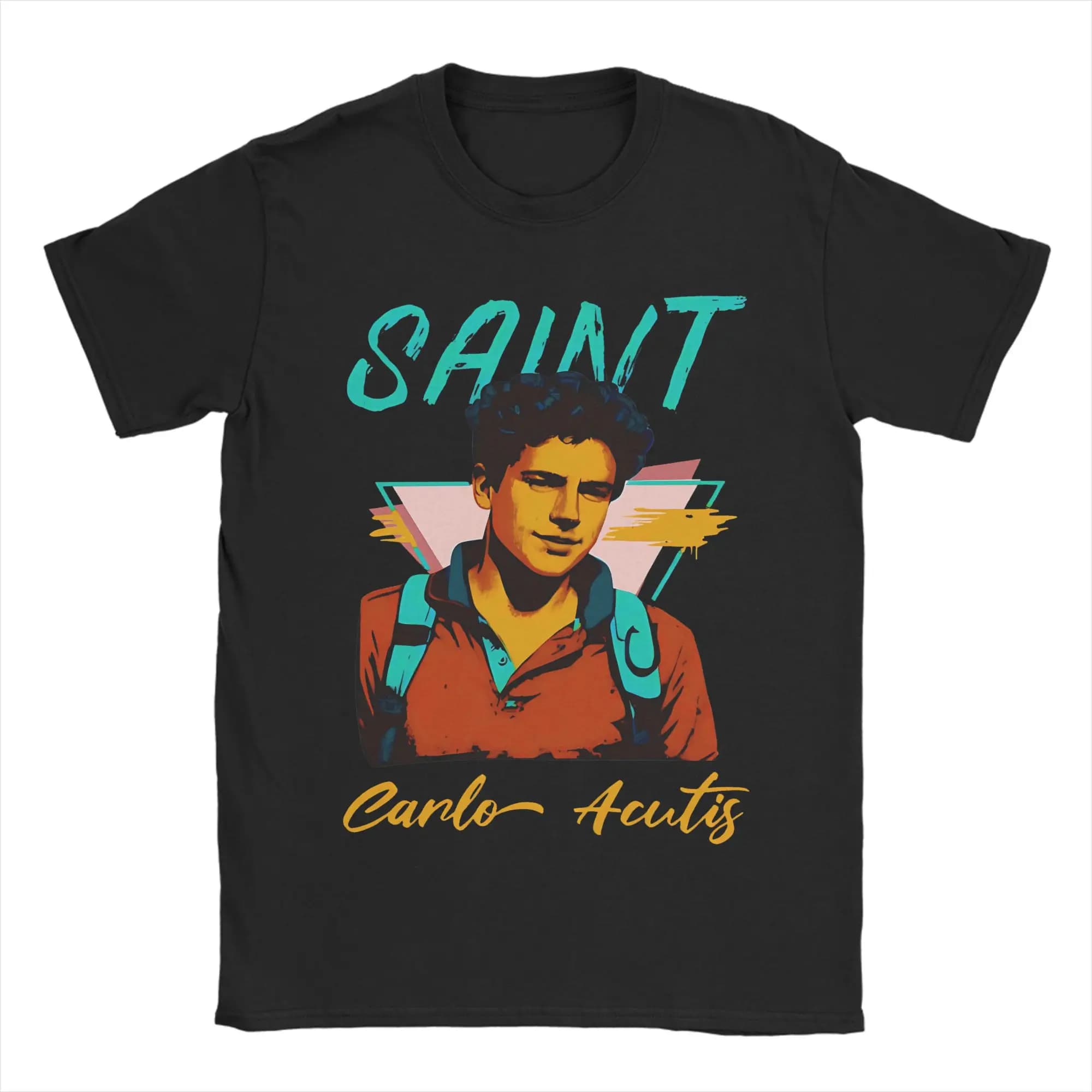 Divertenti Carlo Acutis T-shirt da uomo O Collo 100% cotone T-shirt manica corta T-shirt Nuovo arrivo Abbigliamento