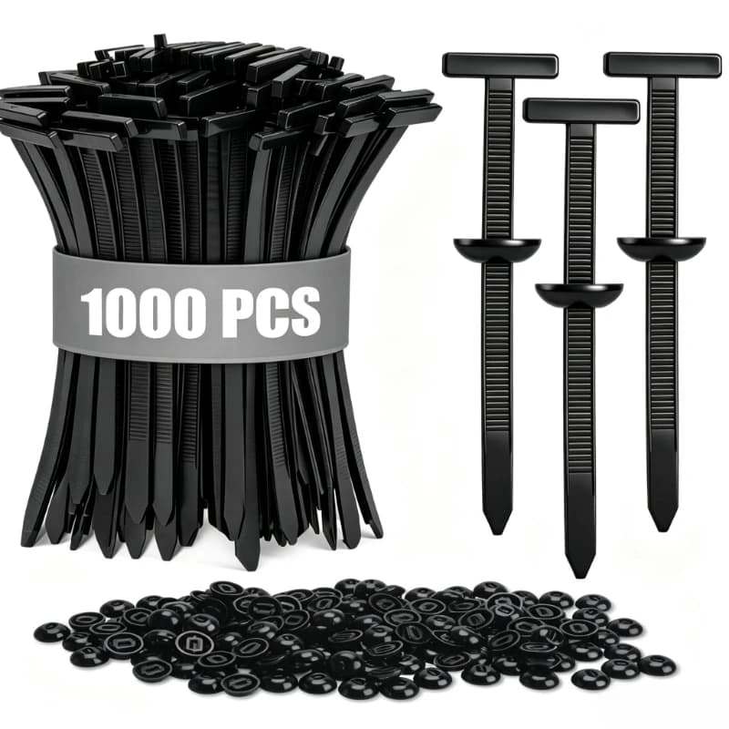 1000-20PCS Heavy Duty Self-Locking Nylon Cable Ties UV Resistant Universal Zip Ties Buckle for Car Home Outdoor Use