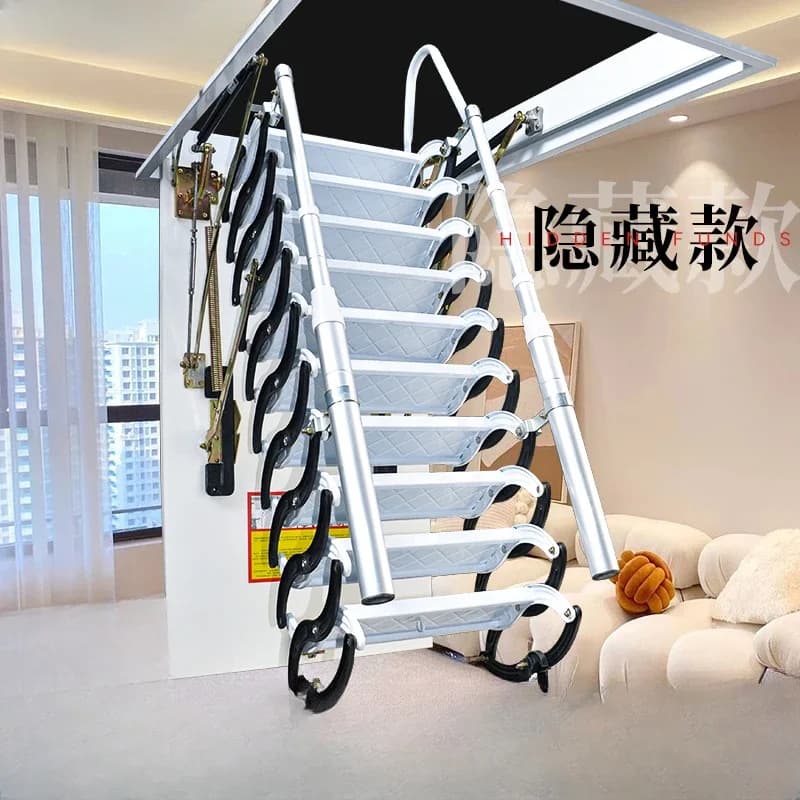 Scale telescopiche per soffitta, soffitta pieghevole invisibile, speciali scale elettriche con telecomando
