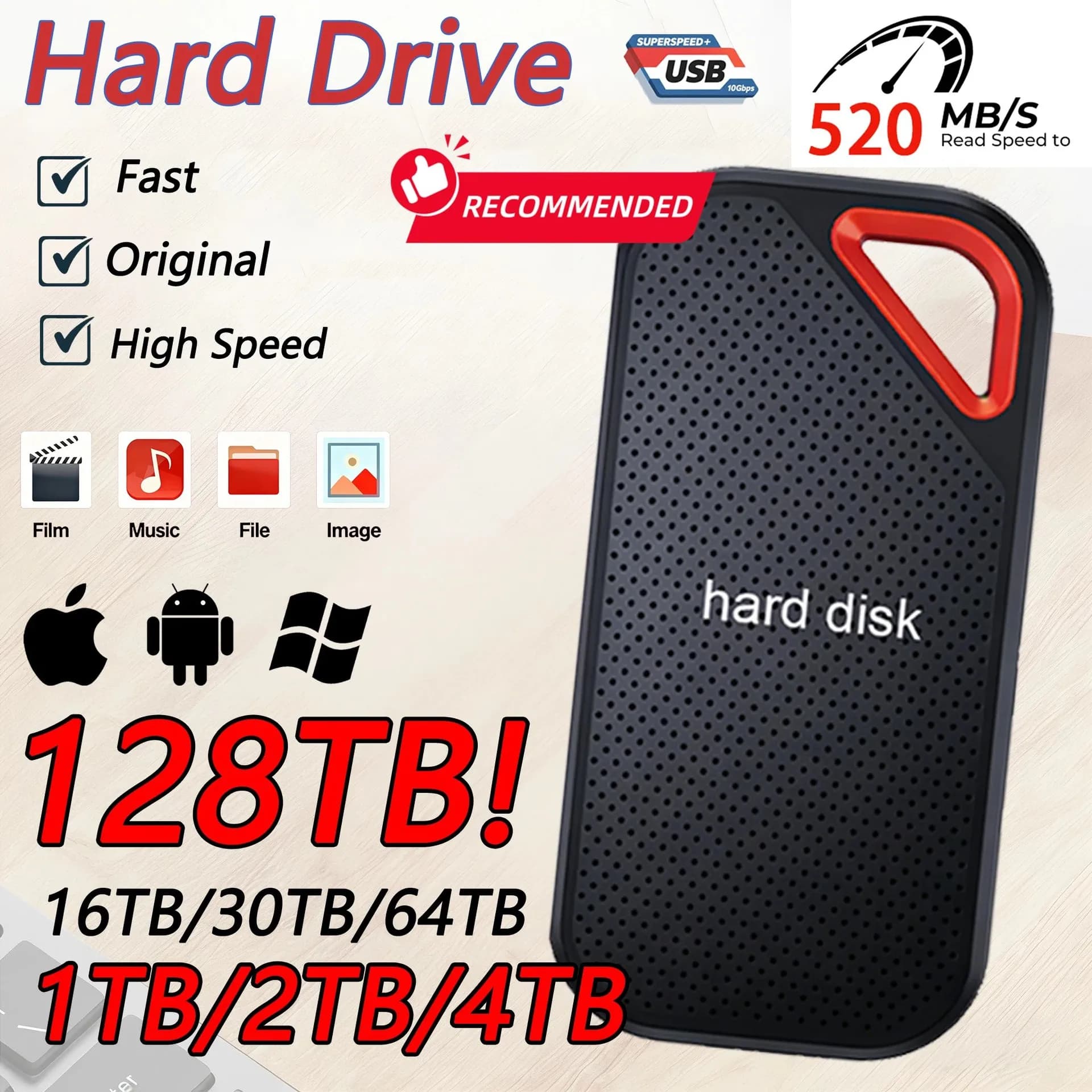 Solid-state external SSD SSSD PSSD E81 1TB, 2TB, 4TB, 6TB, 16TB, 32TB, 64TB, 128TB