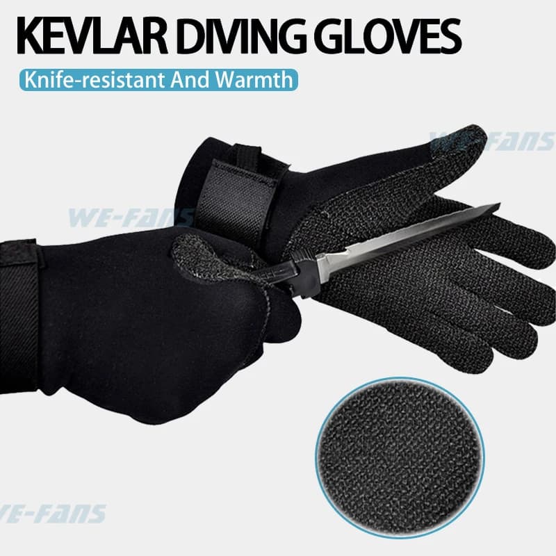 5mm Kevlar Diving Gloves Snorkeling Scuba Diving Equipment Non-slip Underwater Fishing Equipment Neoprene Diving Gloves