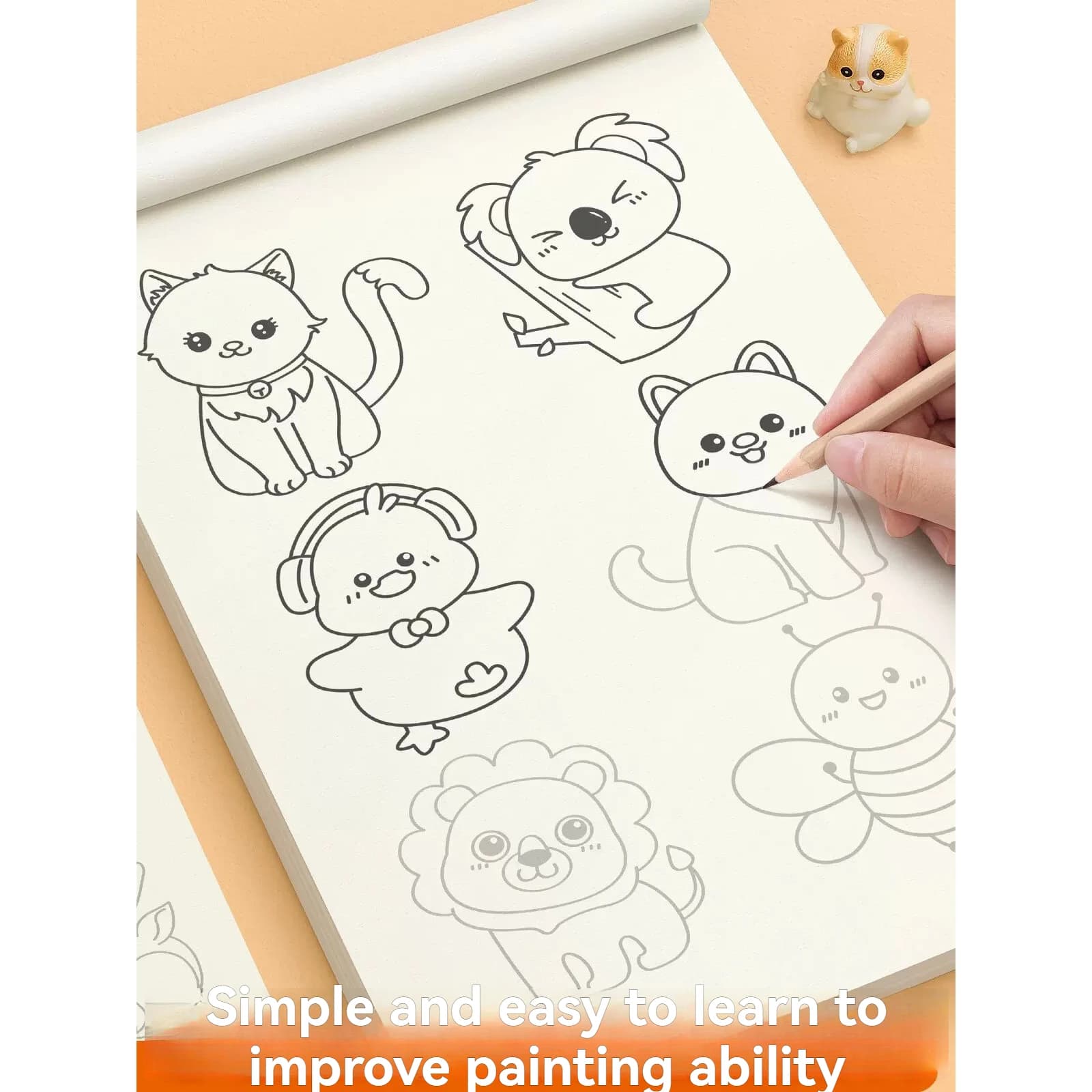 Painting, Drawing, Copying, Picture Books, Children's Simple Sketches, Elementary School Students' Sketching, Coloring Books