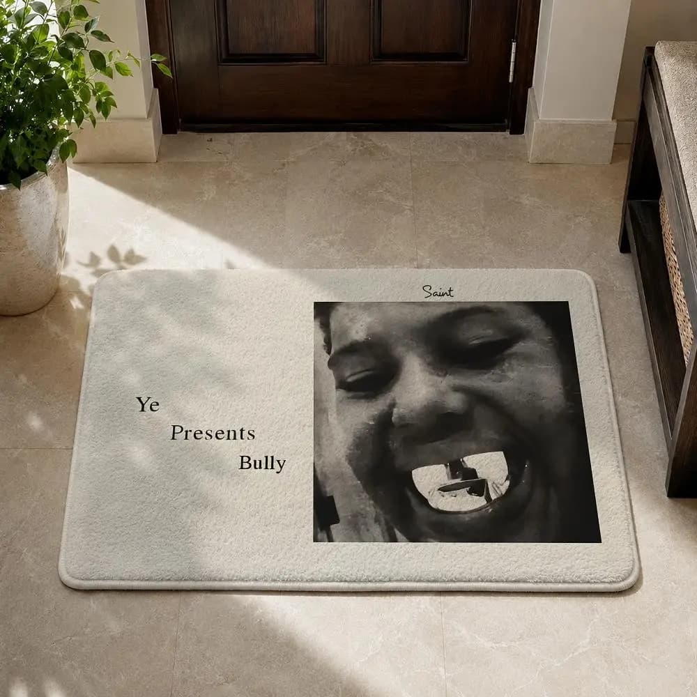 Bully Floor Mat Flannel Non-Slip Washable Soft Rug For Bathroom Kitchen Bedroom Living Room Home Decor