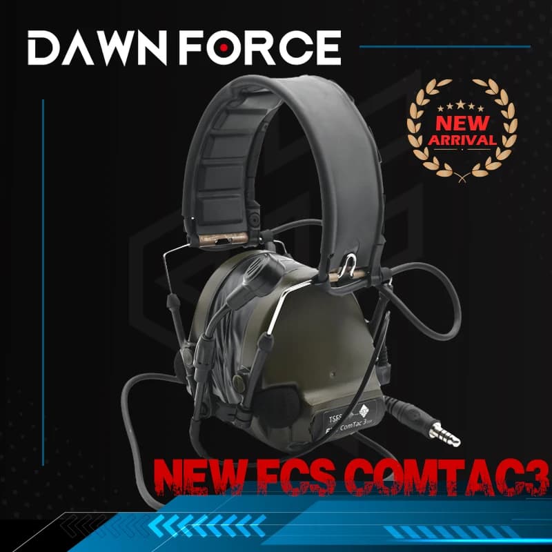 Nuova versione FCS-Tactical Cm III 3 Cuffie con riduzione del rumore Cuffie antirumore Protezione da tiro per walkie-talkie Radio PTT