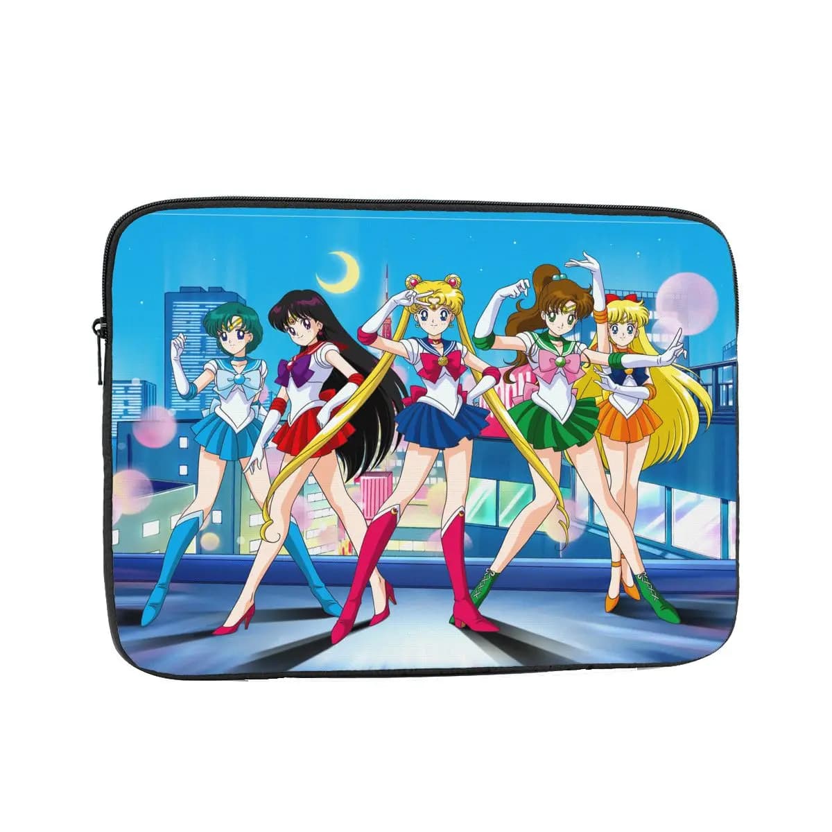 Borsa per Laptop con Stampa Cartoon Anime Sailor Moon, Custodia Protettiva Antiurto per Computer Portatile 10 12 13 15 17 Pollici