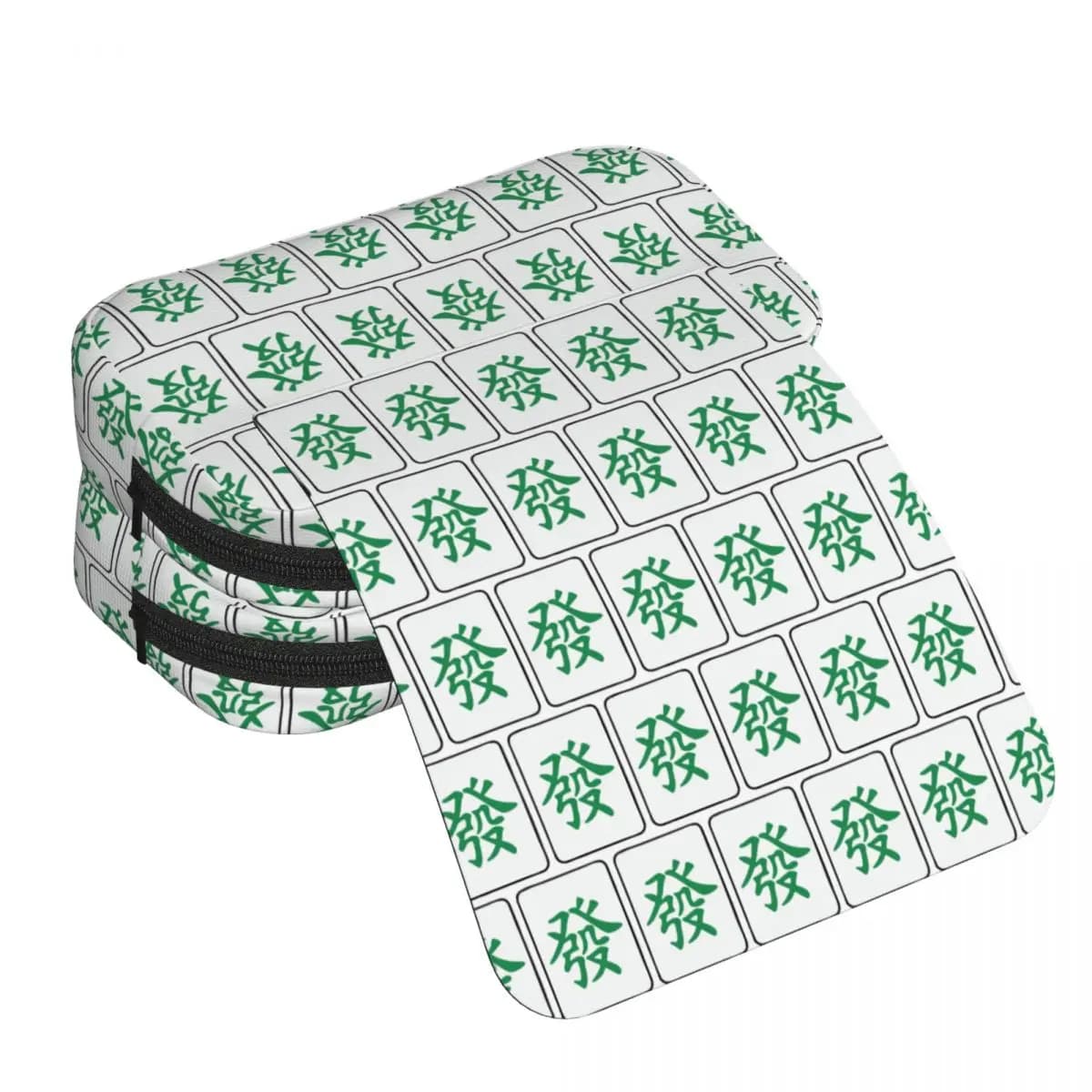 Mahjong Tile Green Dragon Vocan Pencil Case for Boys Girls School Pen Box Pencil Bag Stationery Supplies Pen Holder Bag