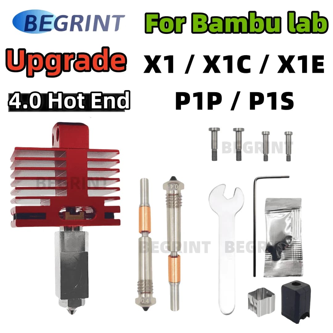 Aggiornamento TZ4.0 Hotend Per Bambu Lab P1S P1P X1 X1C X1E Un pezzo Ugello In Acciaio Temprato Tutto In Metallo Hotend per P1S P1S X1 Stampante 3D