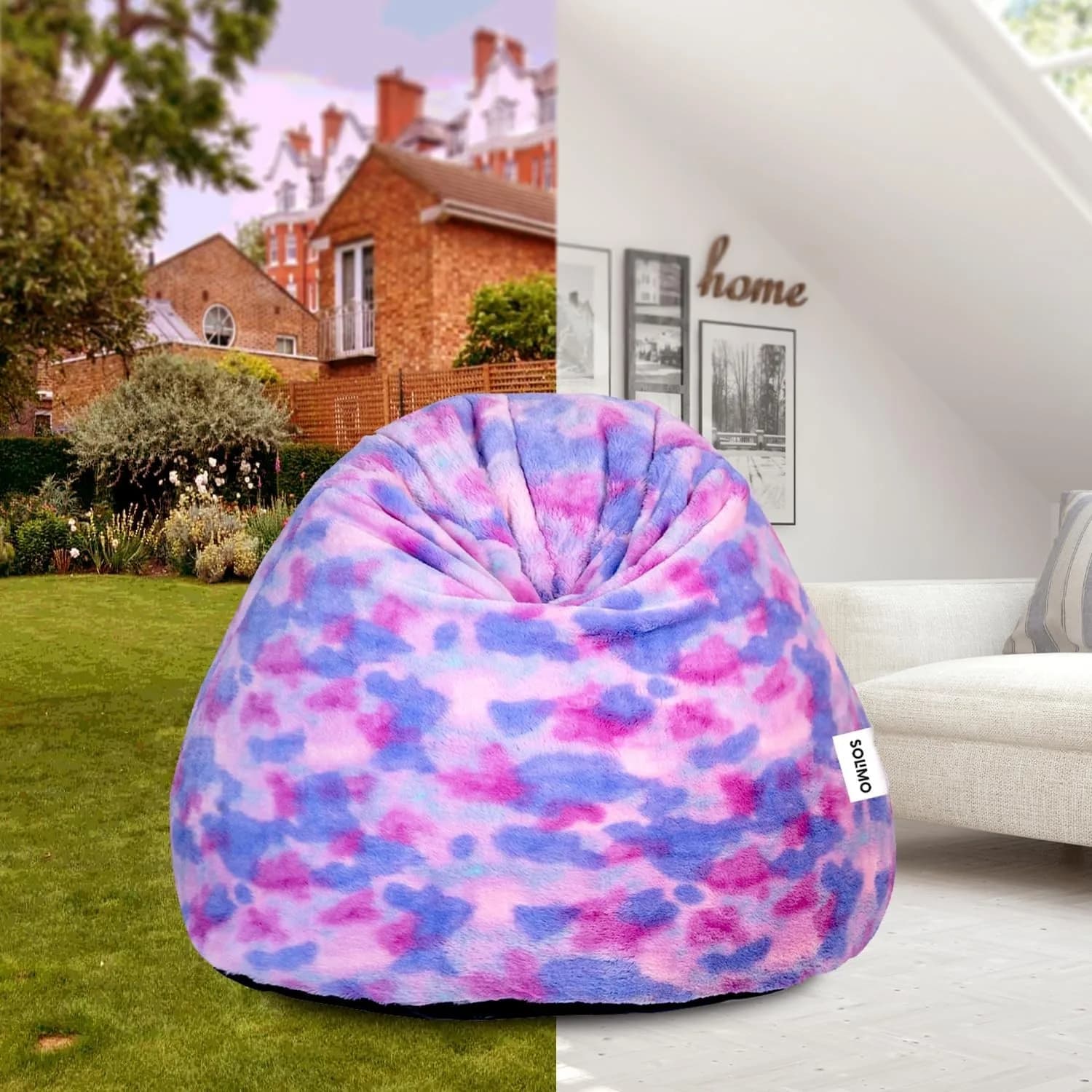 Copertura per poltrona a sacco in pelliccia (senza imbottitura) solo copertura XXXL per decorazioni casa e regali