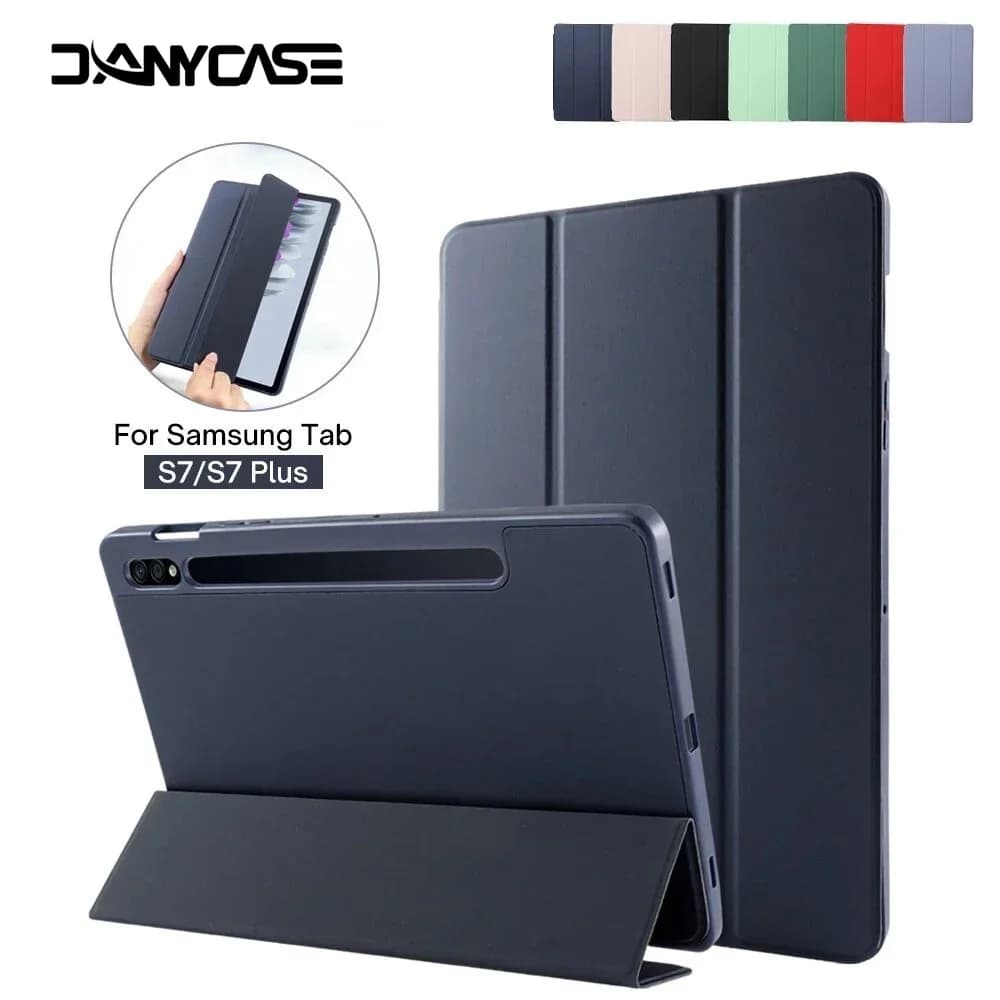 Per Samsung Galaxy Tab Custodia Cover per tablet in silicone per S7/S8/S9 11 pollici S7/S8/S9 Plus Custodia magnetica S6Lite da 12,4 pollici con slot per penna