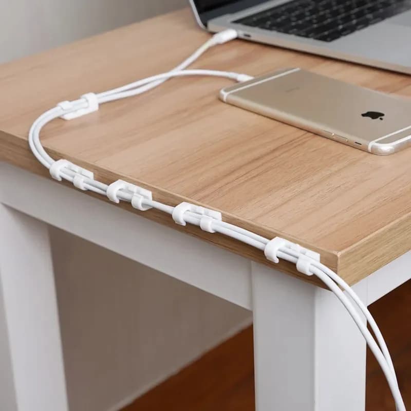 20 pz/lotto clip per cavi organizzatore linea di caduta supporto per filo fissatore di fissaggio Hangerr gestione dei cavi cavo USB linea morsetto