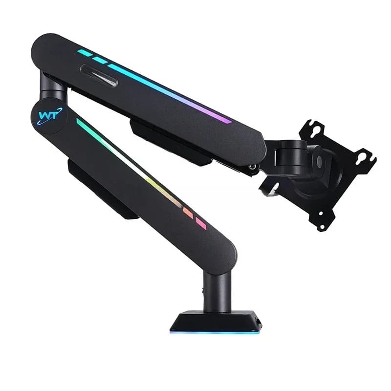 Supporto per Monitor con Braccio Robotico VESA 17-42 Pollici, Illuminazione RGB per Gaming, Supporto da Scrivania