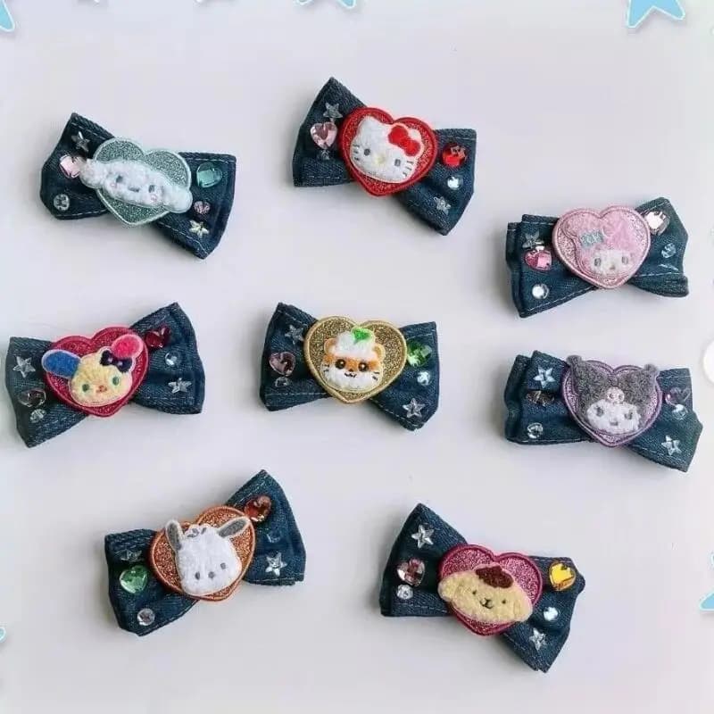 Sanrio Hello Kitty Coro Coro Kuririn Usahana - Fermaglio per capelli a tema cowboy, decorazione per borsa, fermaglio per capelli, regalo di compleanno per bambina