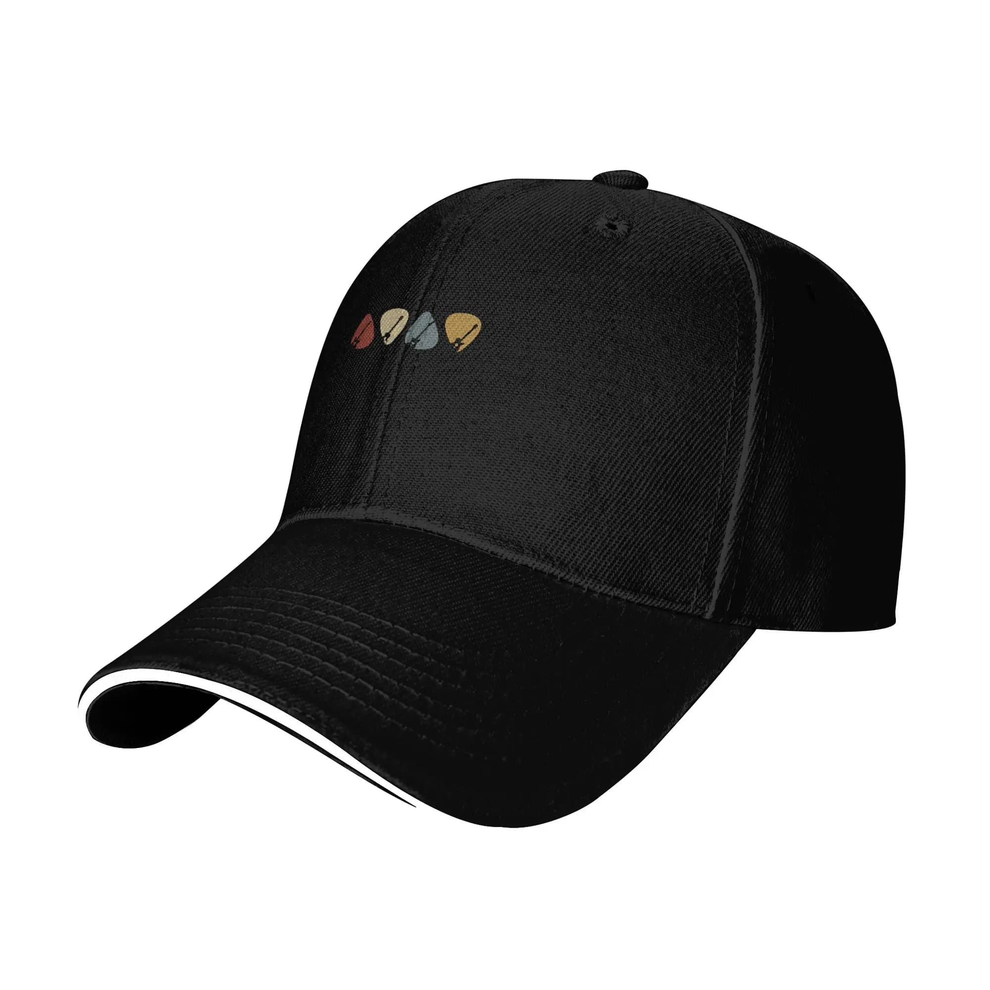 Hot Sale Guitar Pick Gift For Guitarist Retro Vintage T-Shirt Baseball Cap Outdoor Hat Watching Match Hat