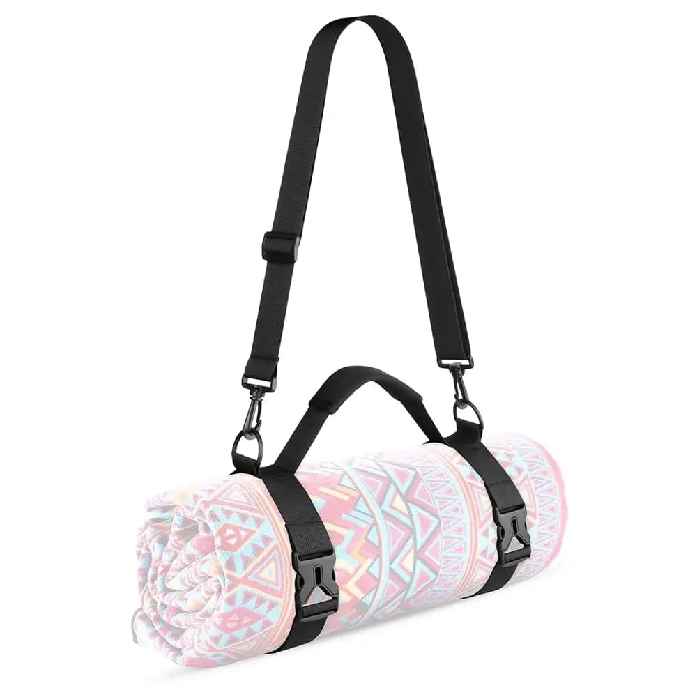 Cinghia Portatile per Tappetino Yoga, Tracolla per Tappetino e Coperta da Picnic con Cinghia Regolabile e Maniglia per Festival, Picnic e Campeggio