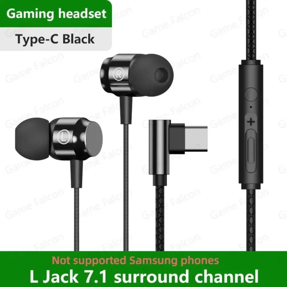 Cuffie Cablate con Microfono 3.5mm, Auricolari Hi-Fi per Gaming, In-Ear con Connettore L Magnetico, Compatibili con MP3