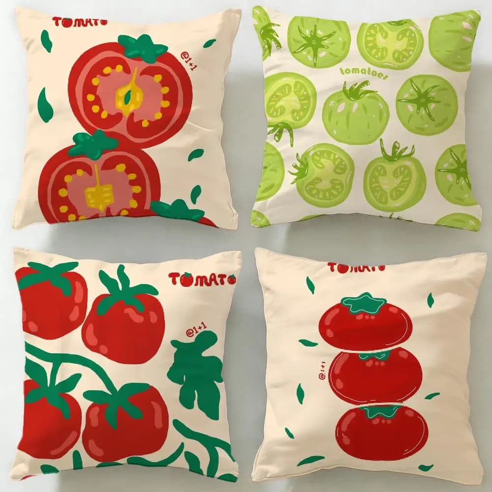 Federa per cuscino classica con motivo a pomodoro, morbida e facile da lavare – versatile per divano, letto, viaggi e ufficio