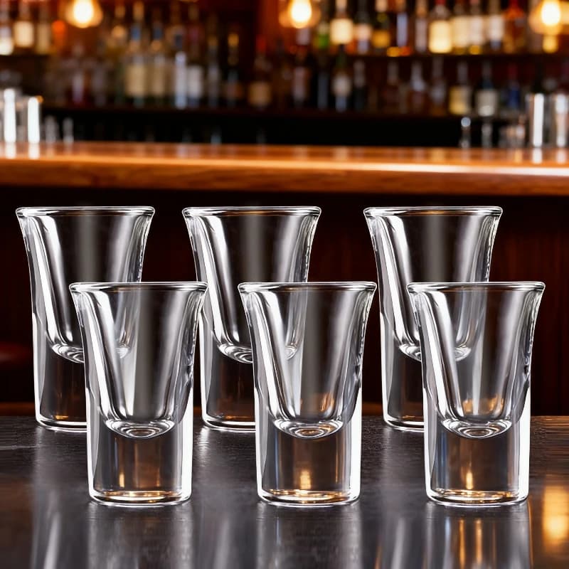 15ml/30ml/50ml Bicchieri da cocktail spessi di fascia alta Baijiu Cup Luxury Small Wine Glass Shot Glass Scotch Bourbon Cups Bar Vetreria