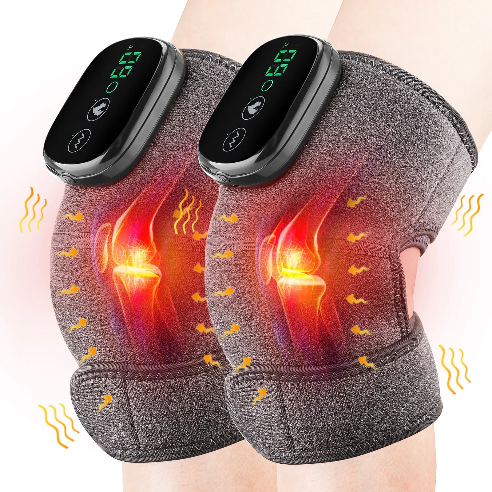 Knee Pad with Wireless Electric Heating Vibration Massage Knee Support with elbow for heated shoulder for woman man