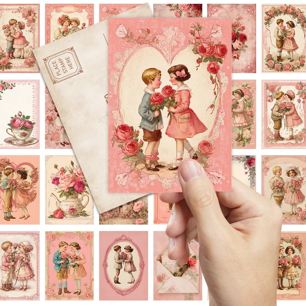32pcs Classical Fairy Tale Valentine's Day Cards, Romantic Love Greeting Cards, High-Quality Printing, Bedroom Decor, Gift Cards