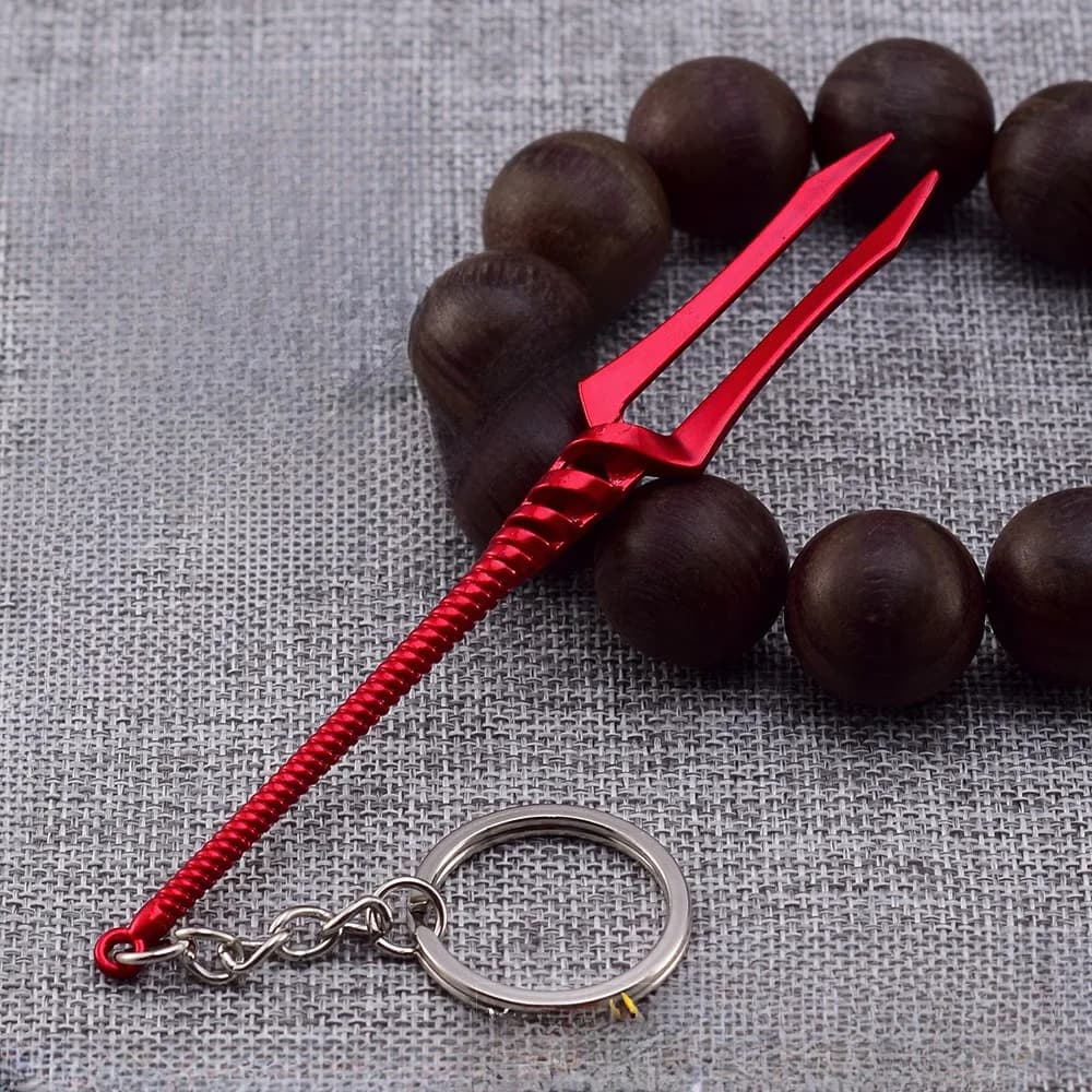12cm lancia di Longinus periferiche di animazione portachiavi modello spada in metallo portachiavi collezione di ornamenti artigianato giocattoli regalo per bambini