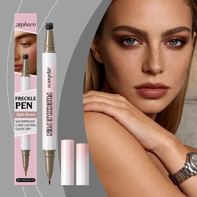 Penna Timbro per Lentiggini a Doppia Punta 2-IN-1, Sigillo per Lentiggini Impermeabile, Correttore Viso e Contouring Naturale, Matita per Lentiggini
