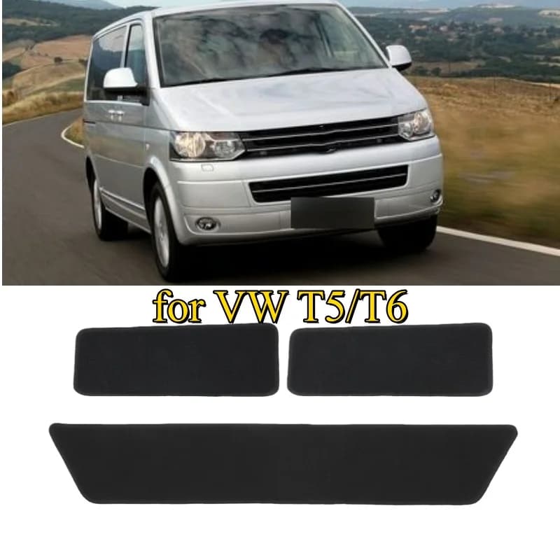 Set di tappetini per tappeti completamente su misura per VW Transporter T5 T6, tappeto nero per porta scorrevole, conducente e porta del passeggero