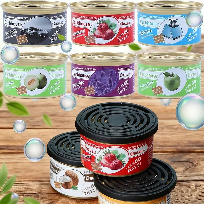 1PC Long Duration Strong Deodorant Fragrance For Car Fruit Bouquet Organic Cans Eliminator of Essential Odours for Auto Home Cabinet