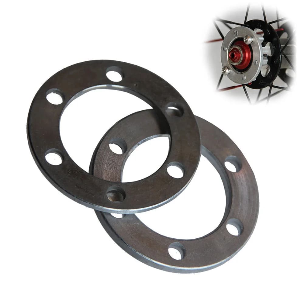 2/4/5mm E-Bike Scooter elettrico pastiglie freno distanziatore sei fori disco rondella ruota in lega di alluminio E-Bike Scooter pastiglie freno distanziatore